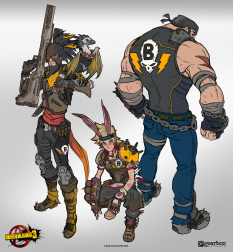 Concept art of B Team from the video game Borderlands 3 by Max Davenport