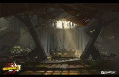 Concept art of Broken Ceiling from the video game Borderlands 3 by Adam Ybarra