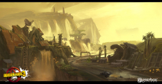 Concept art of Eden 6 Wetlands from the video game Borderlands 3 by Adam Ybarra