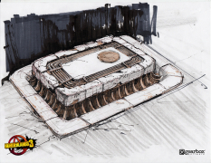Concept art of Destructible Cover Sketch from the video game Borderlands 3 by Adam Ybarra