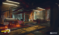 Concept art of Sanctuary Iii Crew Quarters from the video game Borderlands 3 by Adam Ybarra
