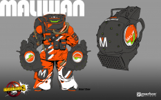 Concept art of Maliwan Heavy from the video game Borderlands 3 by Robert Chew