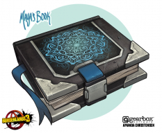 Concept art of Maya S Book from the video game Borderlands 3 by Amanda Christensen