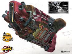 Concept art of Miss Cec33 from the video game Borderlands 3 by Adam Ybarra