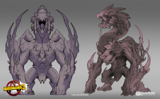 Concept art of The Rampager Vault Boss from the video game Borderlands 3 by Max Davenport