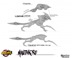 Concept art of Mantakore from the video game Borderlands 3 by Amanda Christensen