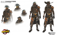 Concept art of Clay from the video game Borderlands 3 by Sergi Brosa