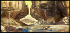 Concept art of Bounty Of Blood Environment from the video game Borderlands 3 by Max Davenport
