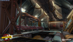 Concept art of Sanctuary Iii Interior from the video game Borderlands 3 by Adam Ybarra