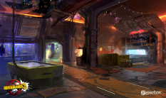 Concept art of Sanctuary Iii Rec Room from the video game Borderlands 3 by Adam Ybarra