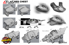 Concept art of Atlas Chest from the video game Borderlands 3 by Kevin Duc