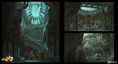 Concept art of Jacob S Mansion from the video game Borderlands 3 by Gabriel Yeganyan