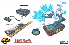 Concept art of Ava S Props from the video game Borderlands 3 by Amanda Christensen