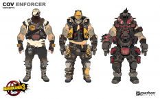 Concept art of Enforcer from the video game Borderlands 3 by Sergi Brosa