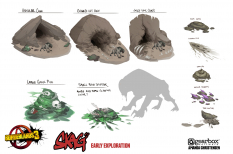 Concept art of Skag from the video game Borderlands 3 by Amanda Christensen