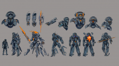 Concept art of Guardian from the video game Halo 5 Guardians