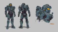 Concept art of Spartan Frederic from the video game Halo 5 Guardians