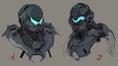 Concept art of Spartan Locke from the video game Halo 5 Guardians