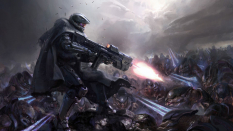 Concept art of Lone Wolf from the video game Halo 5 Guardians