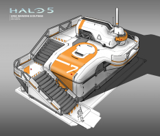 Concept art of Unsc Warzone Scoutbase from the video game Halo 5 Guardians by Albert Ng