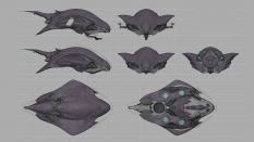 Concept art of Covenant Phantom from the video game Halo 5 Guardians