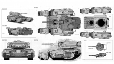 Concept art of Unsc Scorpion from the video game Halo 5 Guardians