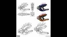 Concept art of Covenant Needler from the video game Halo 5 Guardians