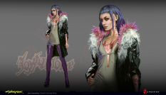 Concept art of Evelyn Parker from the video game Cyberpunk 2077 by Lea Leonowicz