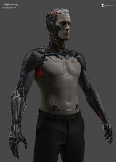 Concept art of Netwatch Agent from the video game Cyberpunk 2077 by Furio Tedeschi