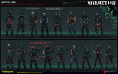Concept art of Wraiths from the video game Cyberpunk 2077 by Marta Dettlaff
