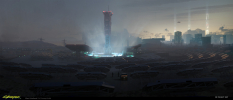 Concept art of Nc Powerplant from the video game Cyberpunk 2077 by Ward Lindhout