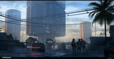 Concept art of Rancho Coronado from the video game Cyberpunk 2077 by Marthe Jonkers