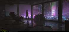 Concept art of Regina Hq from the video game Cyberpunk 2077 by Ward Lindhout