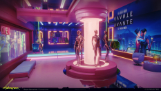 Concept art of Shop Interior from the video game Cyberpunk 2077 by Bogna Gawrońska