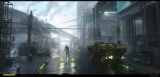 Concept art of Toxic Spill from the video game Cyberpunk 2077 by Marthe Jonkers