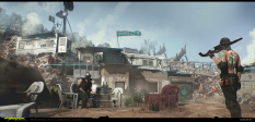 Concept art of Wraiths Camp from the video game Cyberpunk 2077 by Marthe Jonkers
