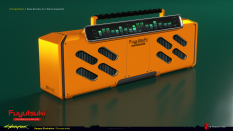 Concept art of Kitsch Boombox from the video game Cyberpunk 2077 by Sergey Glushakov