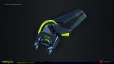 Concept art of Neomilitary Taser from the video game Cyberpunk 2077 by Sergey Glushakov