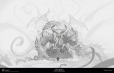 Concept art of Typhon from the video game Immortals Fenyx Rising by Gabriel Blain