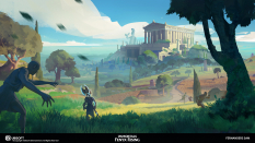 Concept art of Athena Region from the video game Immortals Fenyx Rising by Fernanders Sam