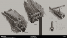 Concept art of Channel Wall from the video game Immortals Fenyx Rising by Jing Cherng Wong