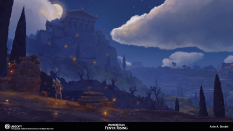 Concept art of Grove Of Cleos from the video game Immortals Fenyx Rising by Asim A
