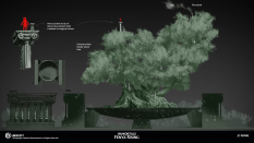 Concept art of Sacred Olive Tree from the video game Immortals Fenyx Rising by Jing Cherng Wong