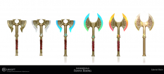 Concept art of Axes from the video game Immortals Fenyx Rising by Gabriel Blain