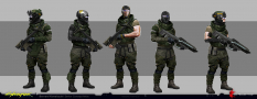 Concept art of Militech Operators from the video game Cyberpunk 2077 Additions 02 by Bernard Kowalczuk
