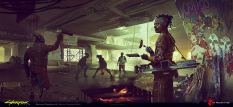 Concept art of Gang from the video game Cyberpunk 2077 Additions 02 by Bernard Kowalczuk
