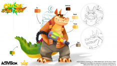 Concept art of Dingodile from the video game Crash Bandicoot On The Run by Aurelia De Bouard