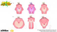 Concept art of Pink Elephan from the video game Crash Bandicoot On The Run by Aurelia De Bouard