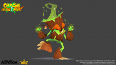 Concept art of Thorn Thing from the video game Crash Bandicoot On The Run by Aurelia De Bouard