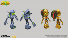 Concept art of Robot Custome from the video game Crash Bandicoot On The Run by Anna Azarova